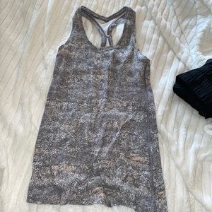 Grey speckled lulu lemon tank top